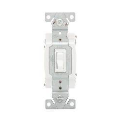 SWITCH TOGGLE 4WAY 15A 120V GRD WH