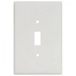 WALLPLATE 1G TOGGLE THERMOSET OVR WH