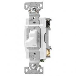Switch Toggle SP 15A 120/277V Swire WH