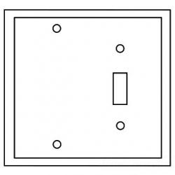 Wallplate 2G Toggle/Blank Poly Mid BR