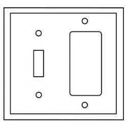 Wallplate 2G Toggle/Deco Poly Mid BR