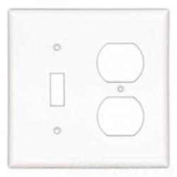 Wallplate 2G Toggle/Duplex Poly Mid BR