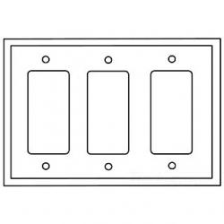 Wallplate 3G Decorator Poly Mid BR
