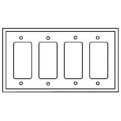 Wallplate 4G Decorator Poly Mid BR
