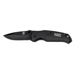 POCKET KNIFE BLACK DROP-POINT BLADE