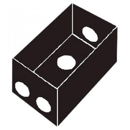 1-Gang Rectangular Box 4 3/4" Holes Gray