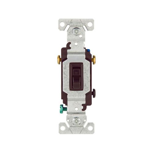 Switch Toggle 3-Way 15A 120V Grd BR