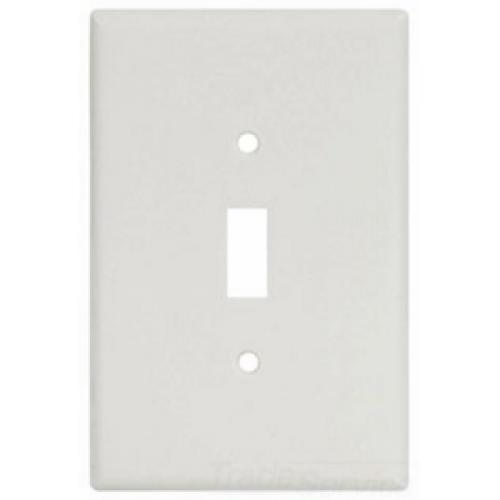 WALLPLATE 1G TOGGLE THERMOSET OVR WH
