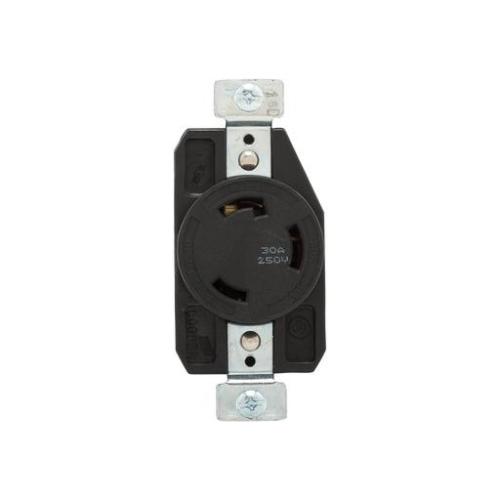 Cooper Wiring Device AHCL630R 3-Wire 2-Pole Ultra Grip Color Coded Locking Receptacle 30-Amp 250-Volt AC NEMA L6-30 Blue and Black Arrow Hart®
