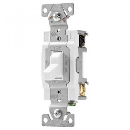 Switch Toggle SP 15A 120/277V Swire WH