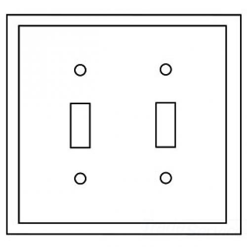 Wallplate 2G Toggle Poly Mid BR