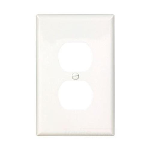 Wallplate 1G Duplex Poly Mid WH