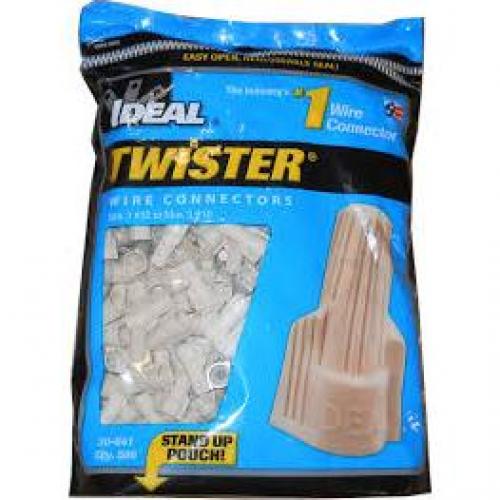 TWISTER WIRE CONNECTOR, 341, TAN, 500/BAG