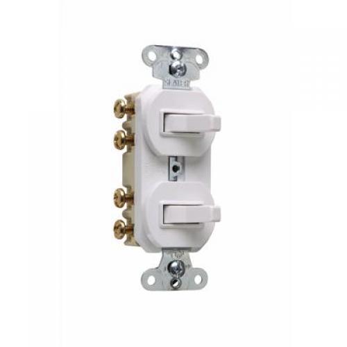COMBO 2SWITCHES 3WAY 15A120/277V W