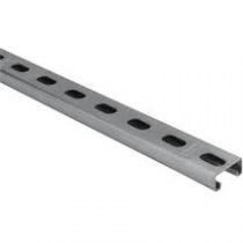 CHANNEL, 13/16-IN. X 1 5/8-IN., 9/16-IN. X 1 1/8-IN. SLOTTED HOLES, 14 GA., 120-